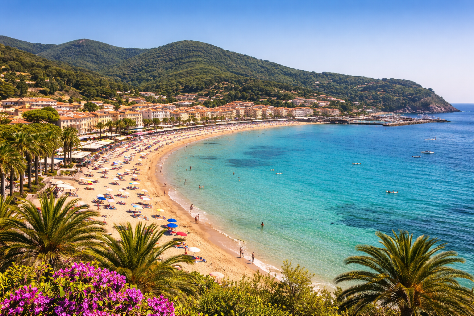 Marina di Campo in estate